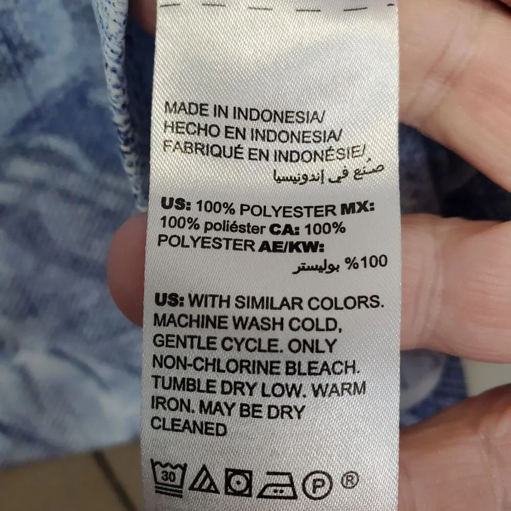 Chico's Printed Split Neck Dolman Sleeve Oversized Lightweight Blouse Size 3(XL) - Picture 5 of 6